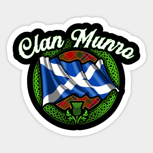 Scottish Flag Clan Munro Sticker by Celtic Folk